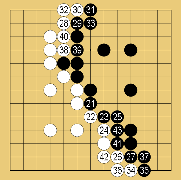 １３路盤の棋譜