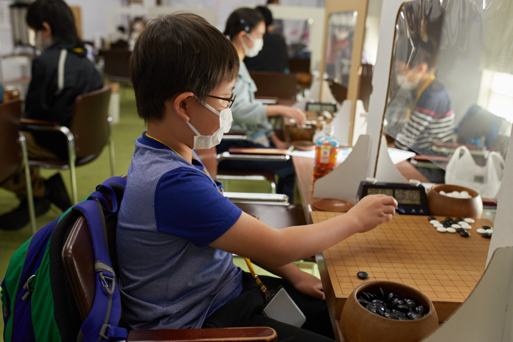 子ども囲碁大会の対局風景③