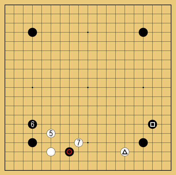 置碁・ハサミに手抜き⑤